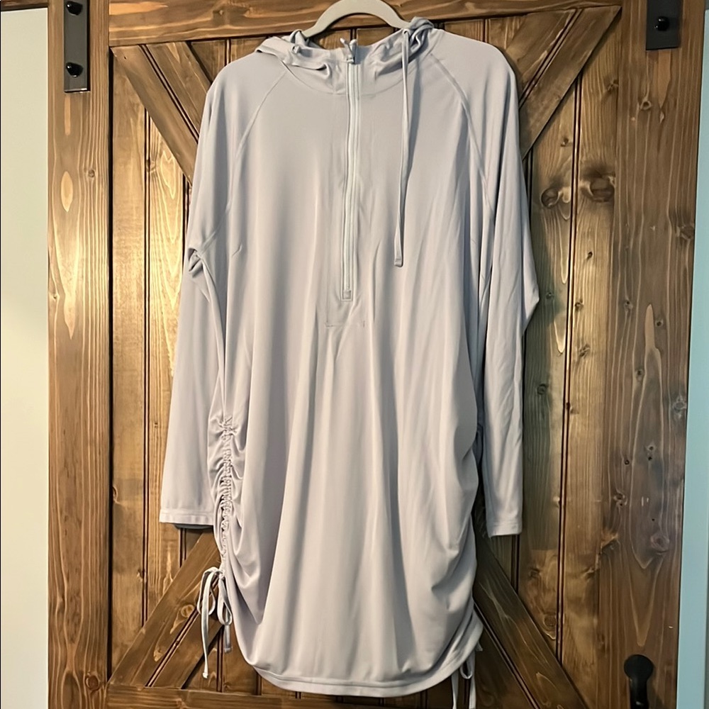 HUK Light Gray Hooded Dress